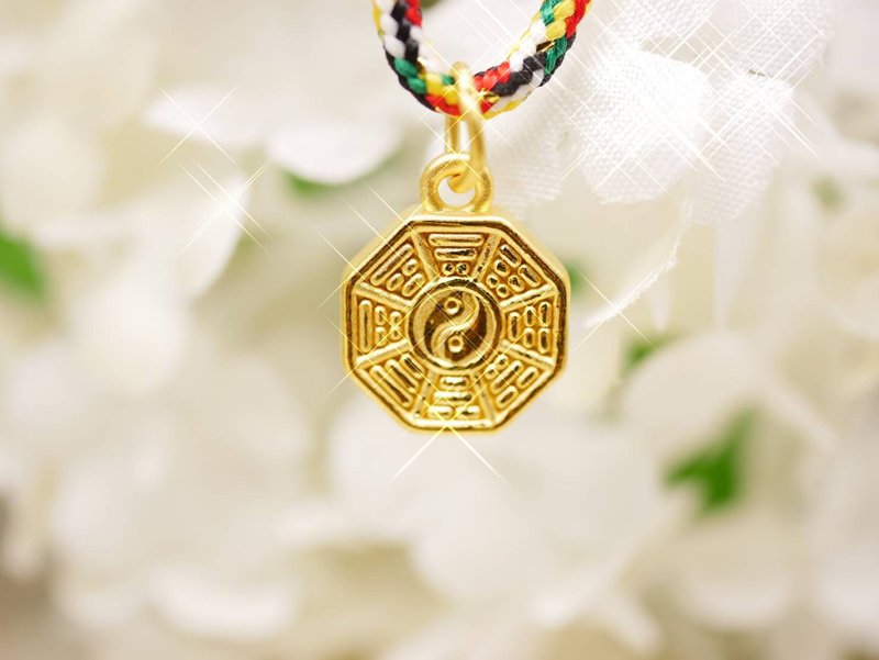 黄金坠子-平安八卦避邪金饰-黄金9999 - 项链 - 24k 金 金色