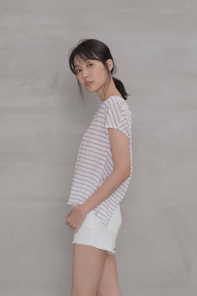 自在优雅后背交叠上衣 Elegance Back Overlapping Top - 女装上衣 - 棉．麻 多色