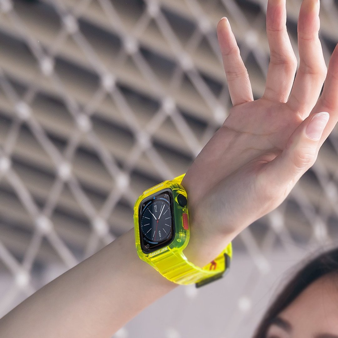 Apple Watch 45/44mm Saido 街头潮流一体成形表带-黄色 - 表带 - 塑料 黄色