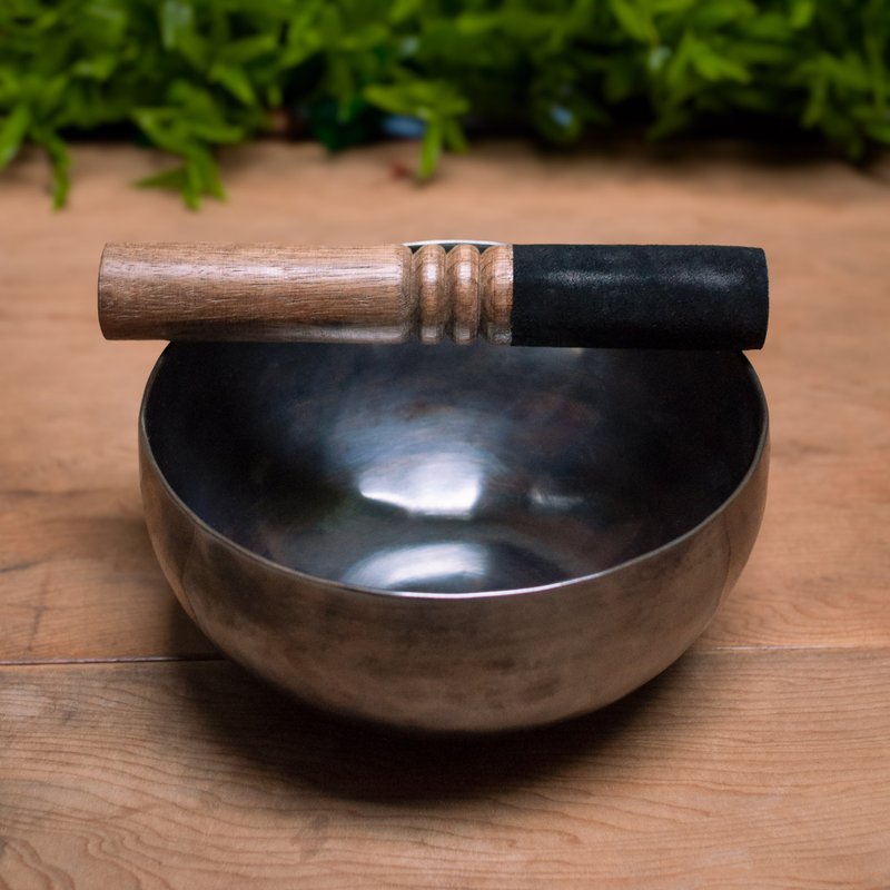 手工青铜墨纹颂钵_公平贸易 - 吉他/乐器 - 其他金属 黑色