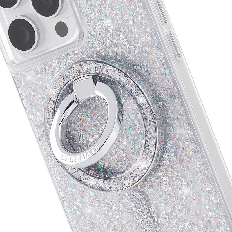 美国 CASE-MATE 美型 MagSafe 磁吸扣环立架 - 炫彩星钻 - 手机座/防尘塞 - 塑料 