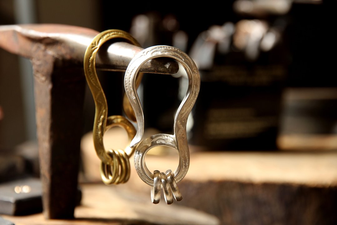 钥匙扣 三角打印  纯银版 Silver Key Chain - 钥匙链/钥匙包 - 纯银 