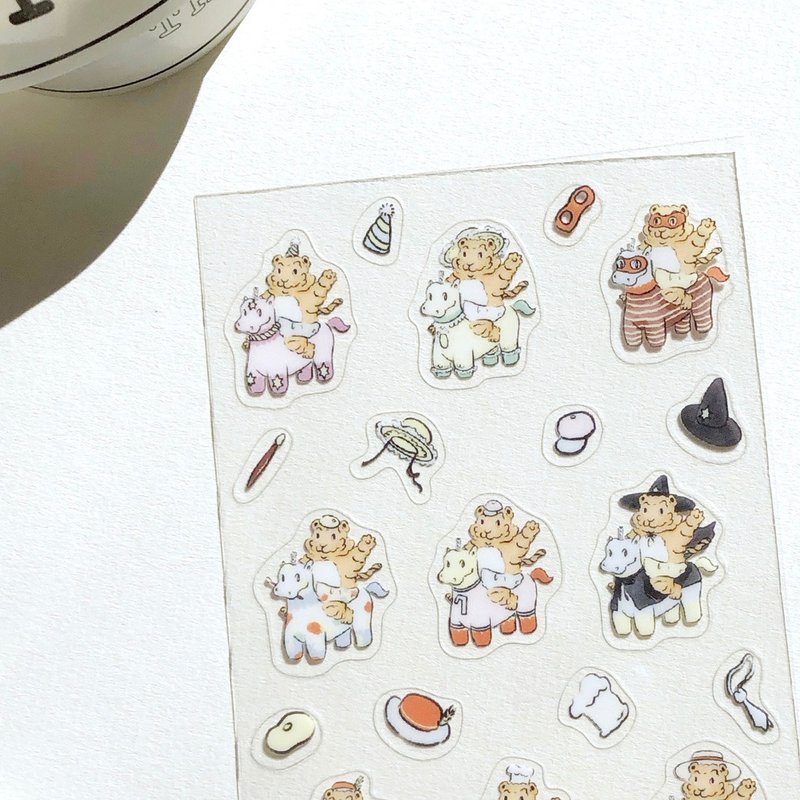 家虎Ray与蜡烛小马~认真的COSPLAY~ | 迷你透明贴纸 - 贴纸 - 塑料 多色