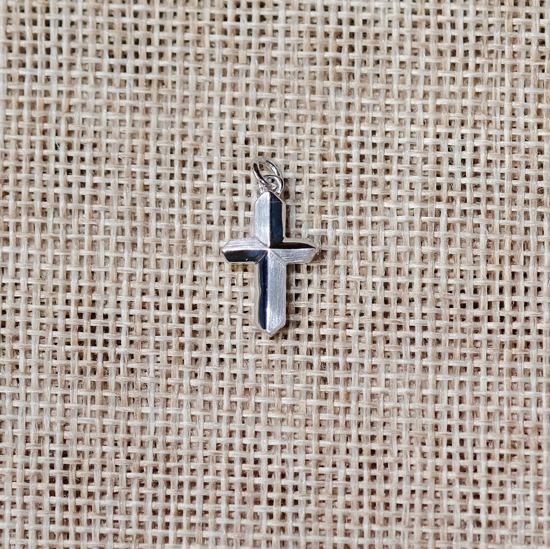 F.L.C-Bevel Cross【项链、十字架、925银、锁骨练】 - 项链 - 纯银 银色