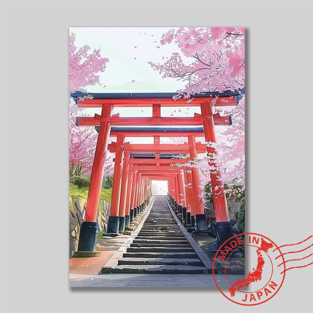 日本风景明信片・伏见稻荷大社、京都・日本制造・送礼、装饰 - 卡片/明信片 - 纸 