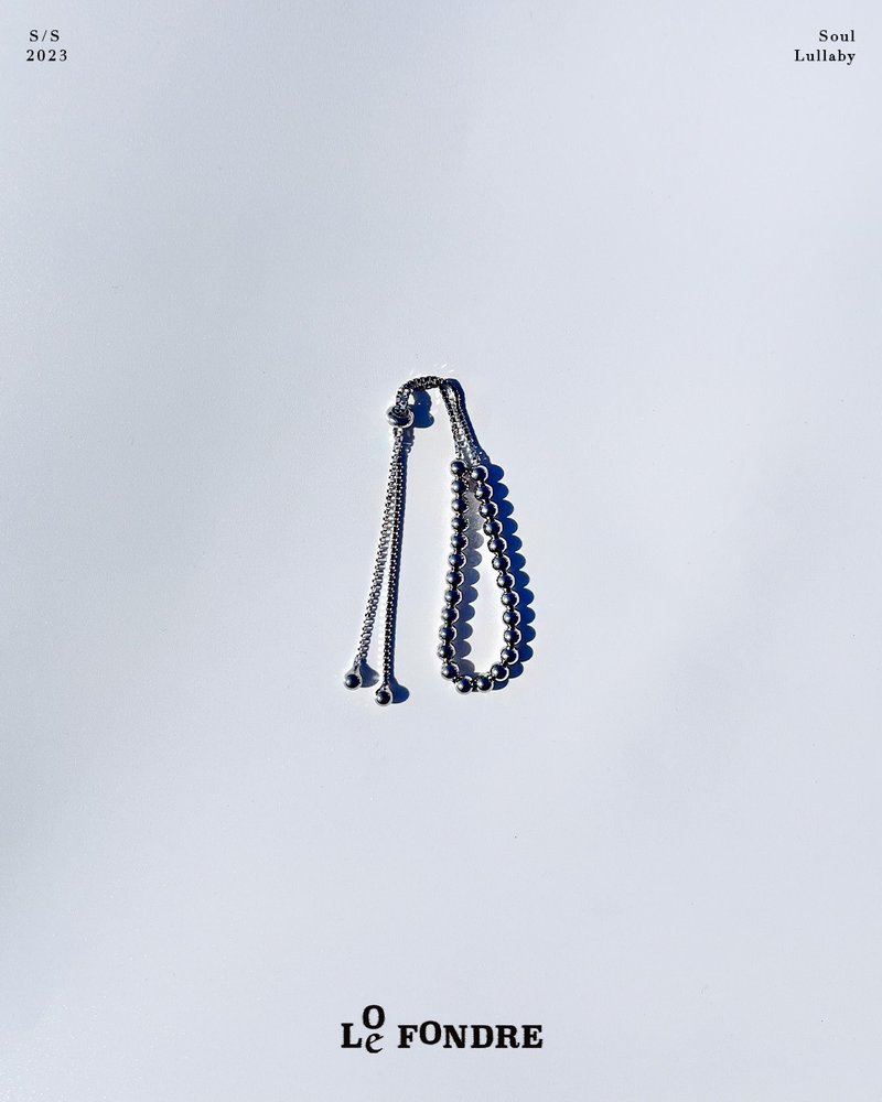 纯银 Songcord Lullaby 手链 原创 情人节礼物 - 手链/手环 - 纯银 银色