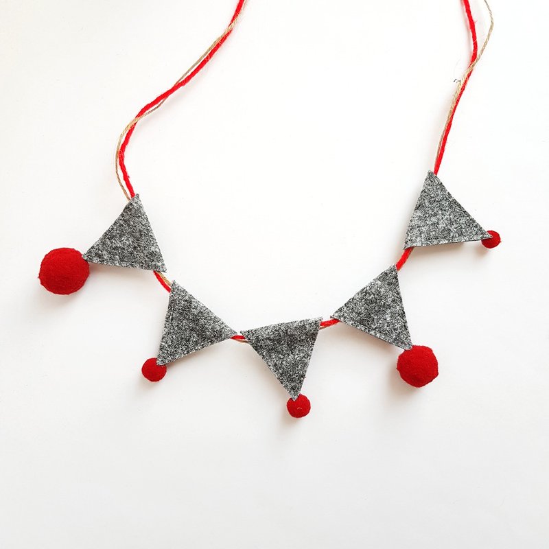 迷你三角旗小木夹串/组 - 文件夹/资料夹 - 聚酯纤维 