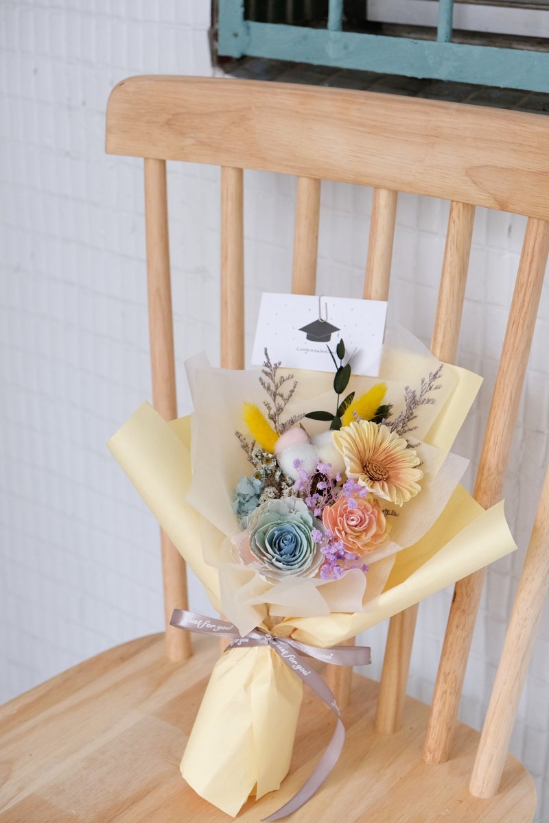 毕业花束 毕业礼 教师节 - 干燥花/捧花 - 植物．花 黄色