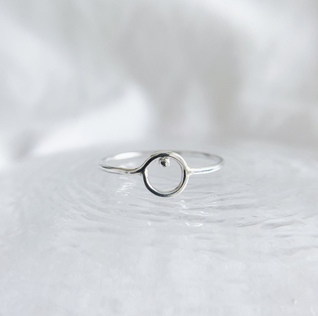【Motto ring】To believe 符号 925银 幼戒 - 戒指 - 纯银 银色