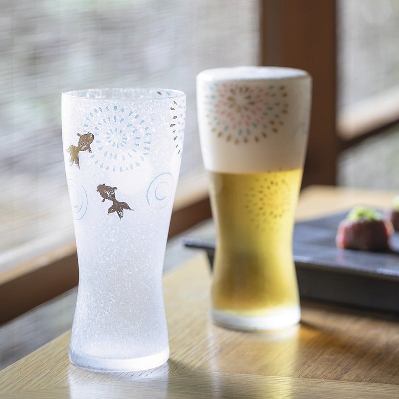 日本ADERIA 雪兔/花火金鱼/波千鸟 对杯2入礼盒组310 - 酒杯/酒器 - 玻璃 透明