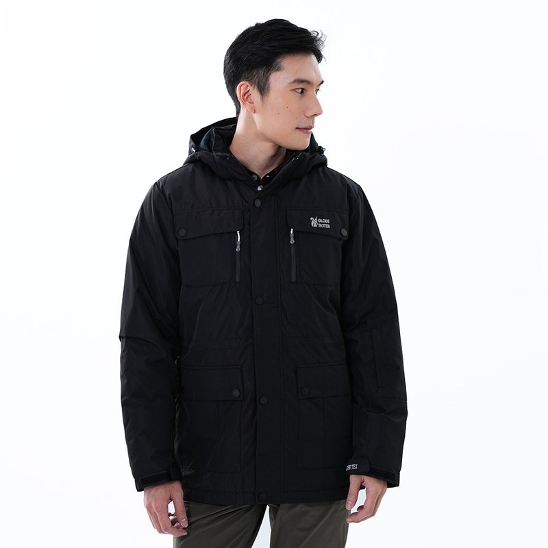 游遍天下 男款GlobeTex防水防风保暖显瘦中长版羽绒外套 GJ23031 - 男装外套 - 羽绒 黑色