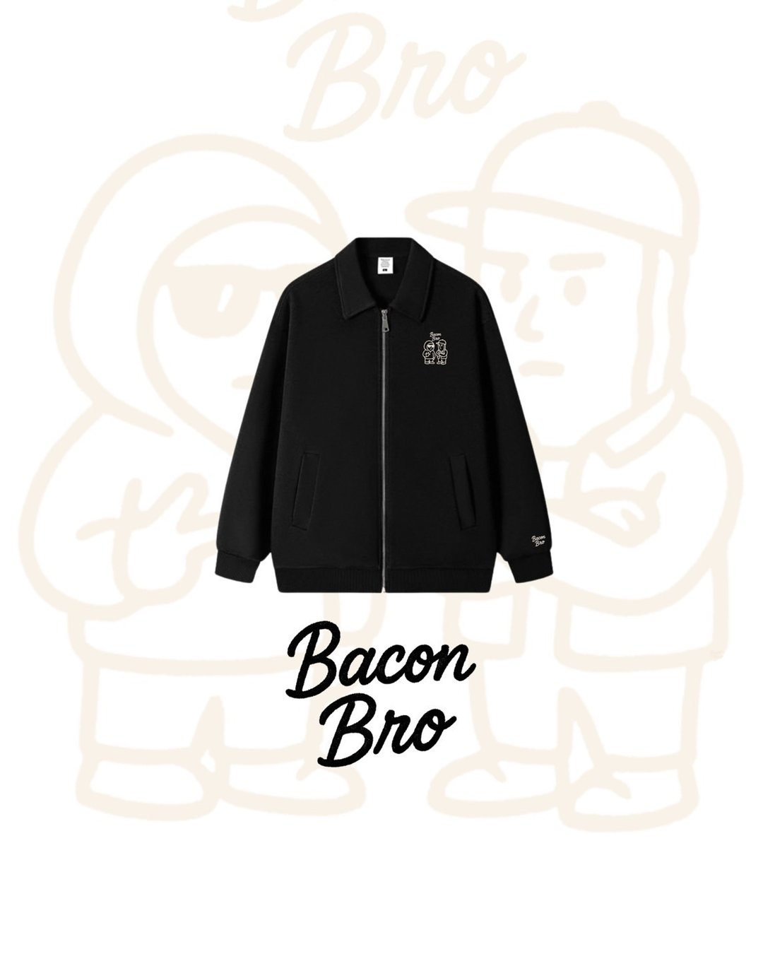 330g重磅×极简刺绣x bacon bro.商务休闲夹克 - 女装休闲/机能外套 - 其他材质 