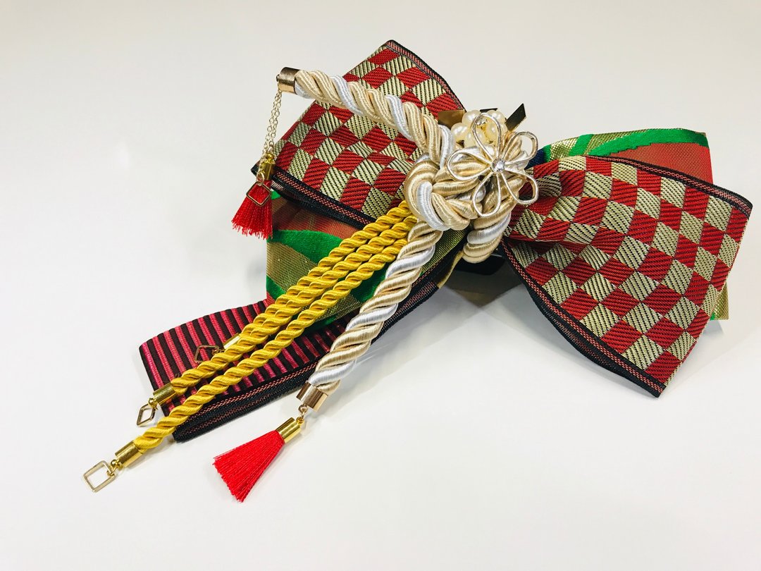 枝垂 SHIDARE  Ribbon born from tatami edge - 发饰 - 其他材质 绿色