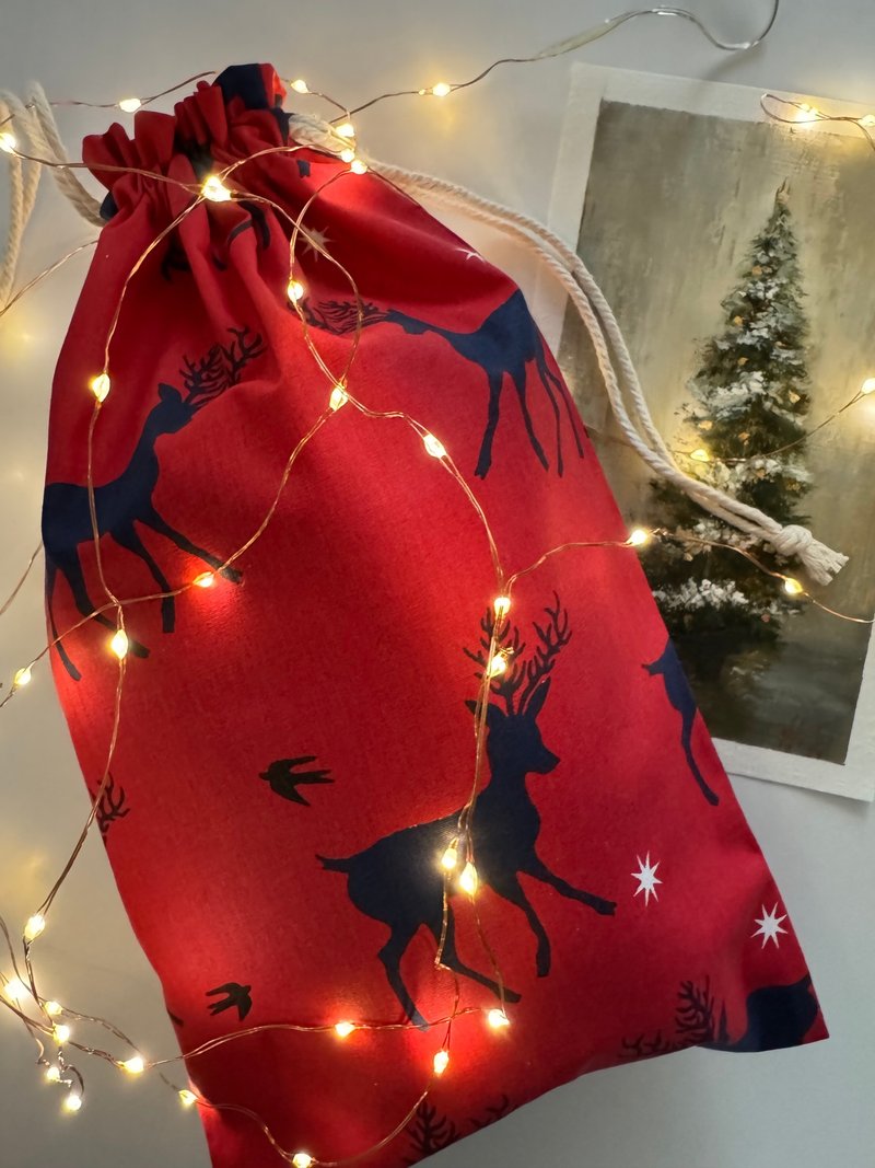 圣诞礼物袋 - 侧背包/斜挎包 - 棉．麻 