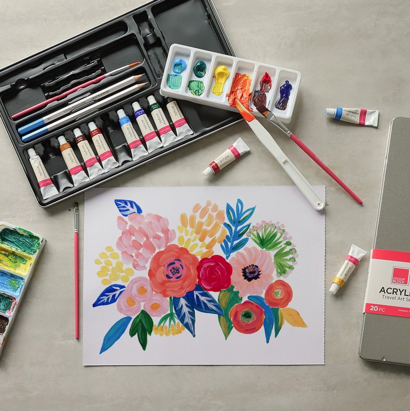 COLOUR BLOCK 20PCS压克力颜料组 500元礼物 - 插画/绘画/写字 - 其他材质 多色