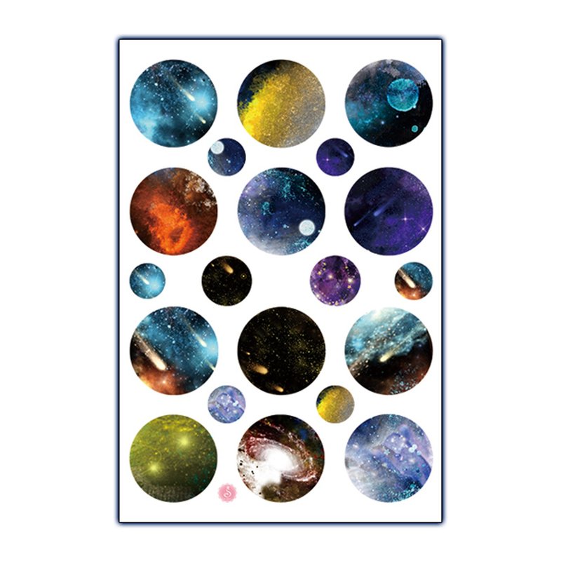 转印贴紙 星空 - 贴纸 - 纸 多色