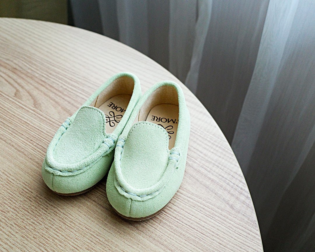 S'MORE 绵眠系列乐福真皮童鞋 | Gentle Loafer | 经典绿 - 童装鞋 - 真皮 绿色