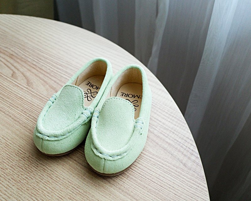 S'MORE 绵眠系列乐福真皮童鞋 | Gentle Loafer | 经典绿 - 童装鞋 - 真皮 绿色