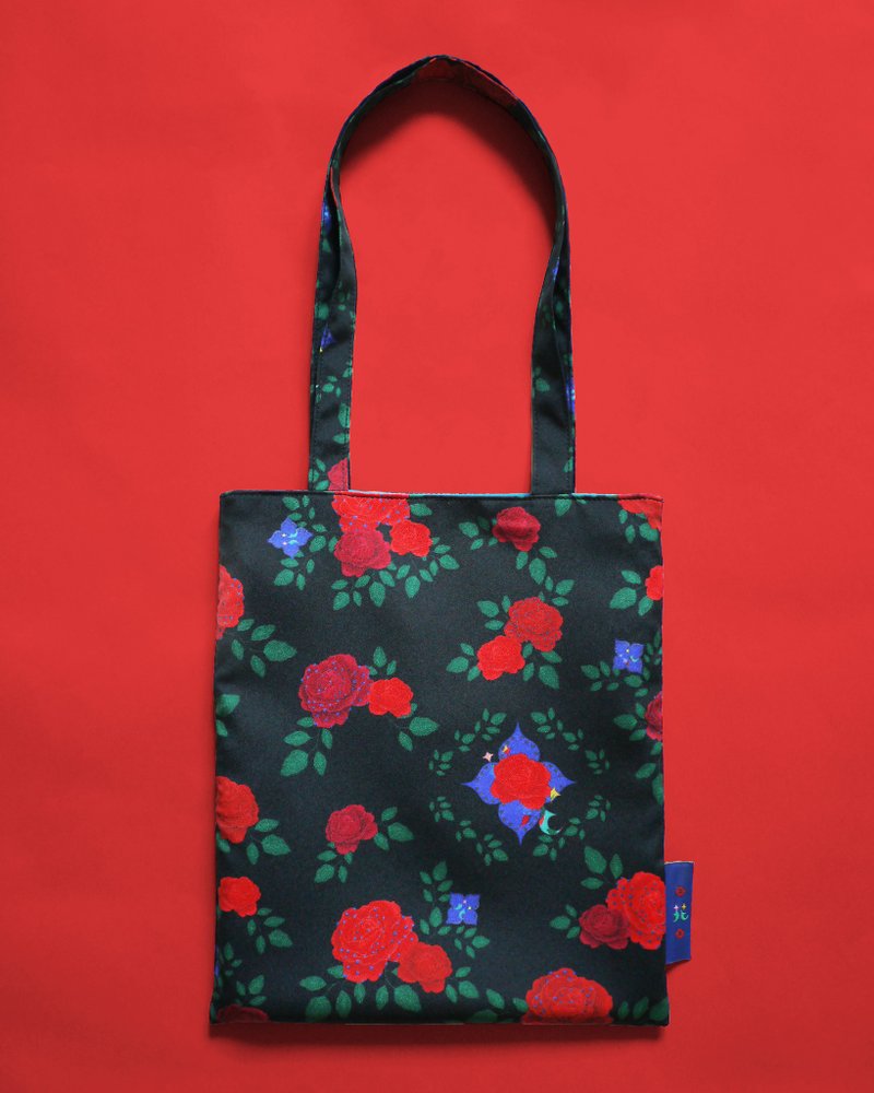 点点玫瑰手提袋 - 手提包/手提袋 - 聚酯纤维 黑色