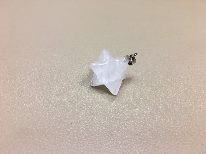 白水晶梅尔卡巴吊饰 - 手链/手环 - 水晶 