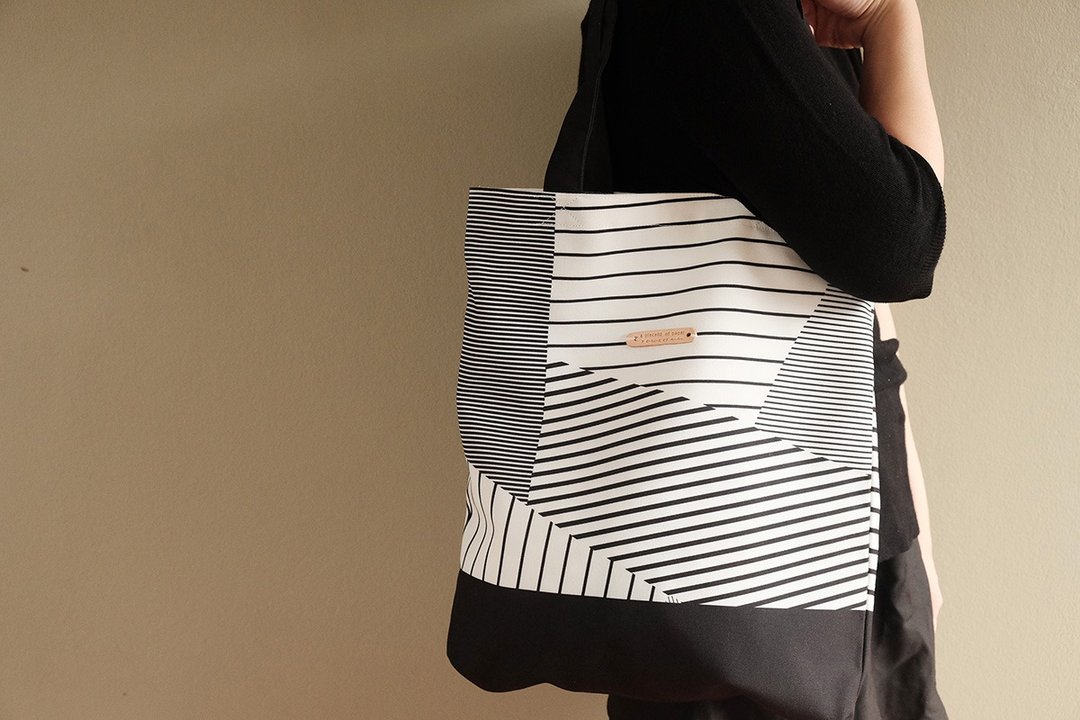 Tote bag : SILVER LINING - 手提包/手提袋 - 棉 
