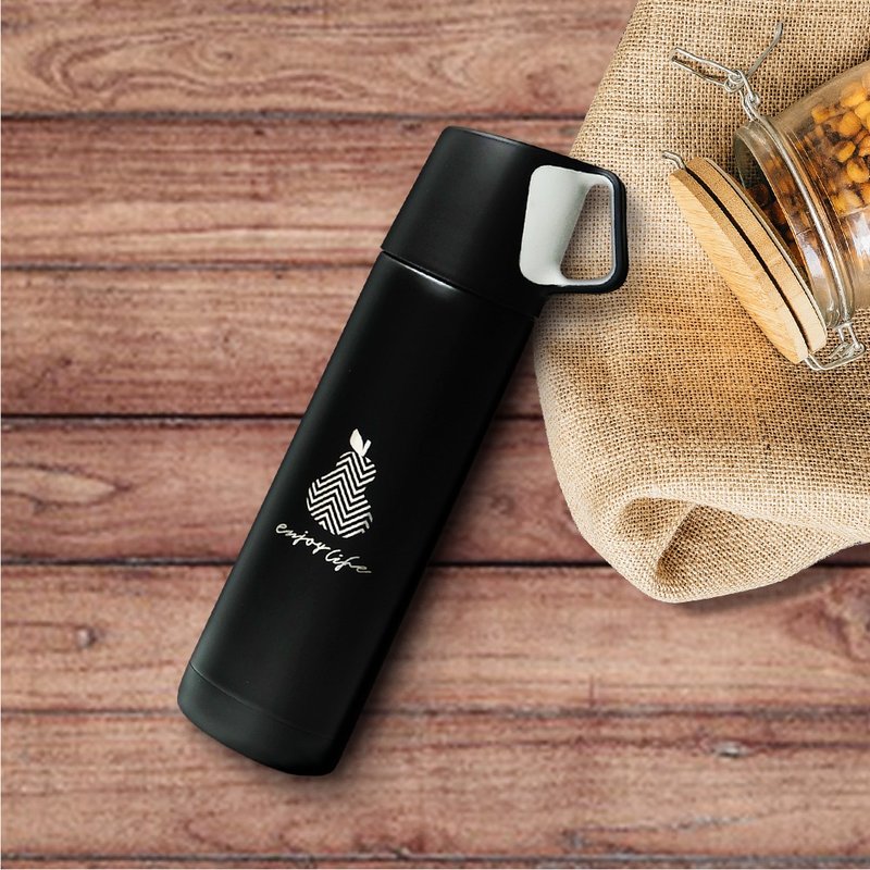Enjoy life 趣味酪梨 不锈钢环保保温 / 保冷瓶 - 茶具/茶杯 - 其他金属 黑色