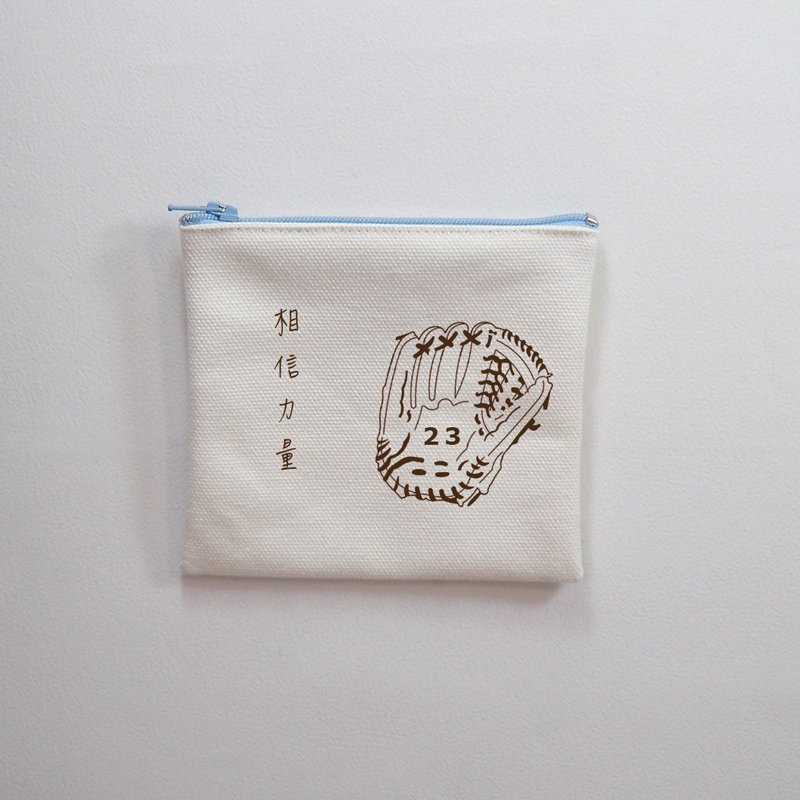 相信力量 棒球 手套 帆布 球员卡 收藏包 可定制 球员 励志 文字 名字 - 其他 - 棉 白色