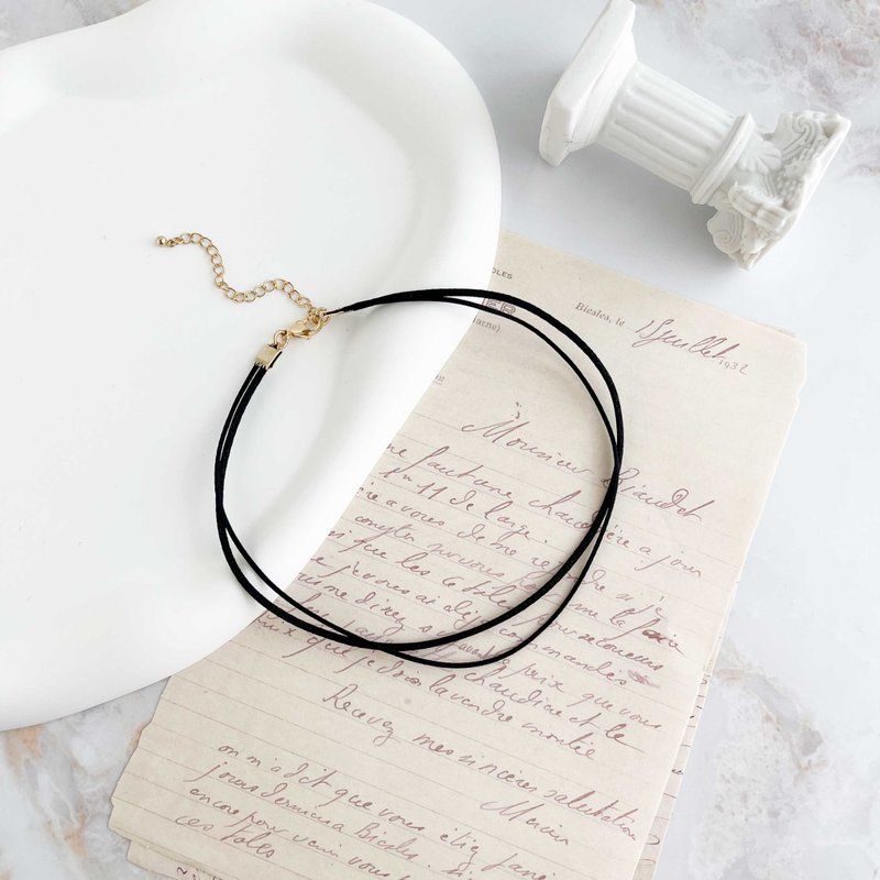 简约双股黑绳颈链 SV479 - 颈链 - 其他材质 黑色