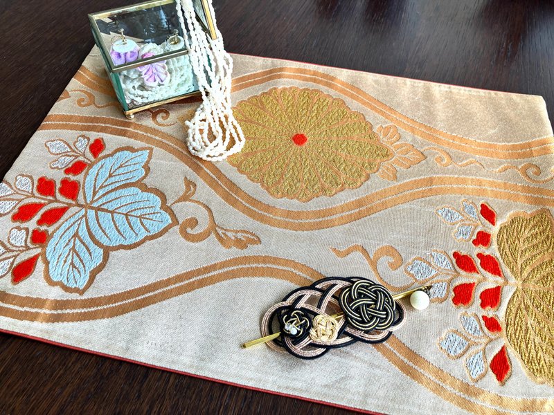 和服带餐垫 PM016 - 餐垫/桌巾 - 丝．绢 金色