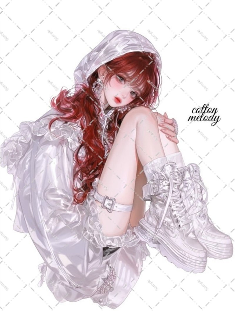 原厂贴纸号5612 人贴纸 原创贴纸 人贴纸 女孩贴纸 原创人贴纸 - 贴纸 - 纸 