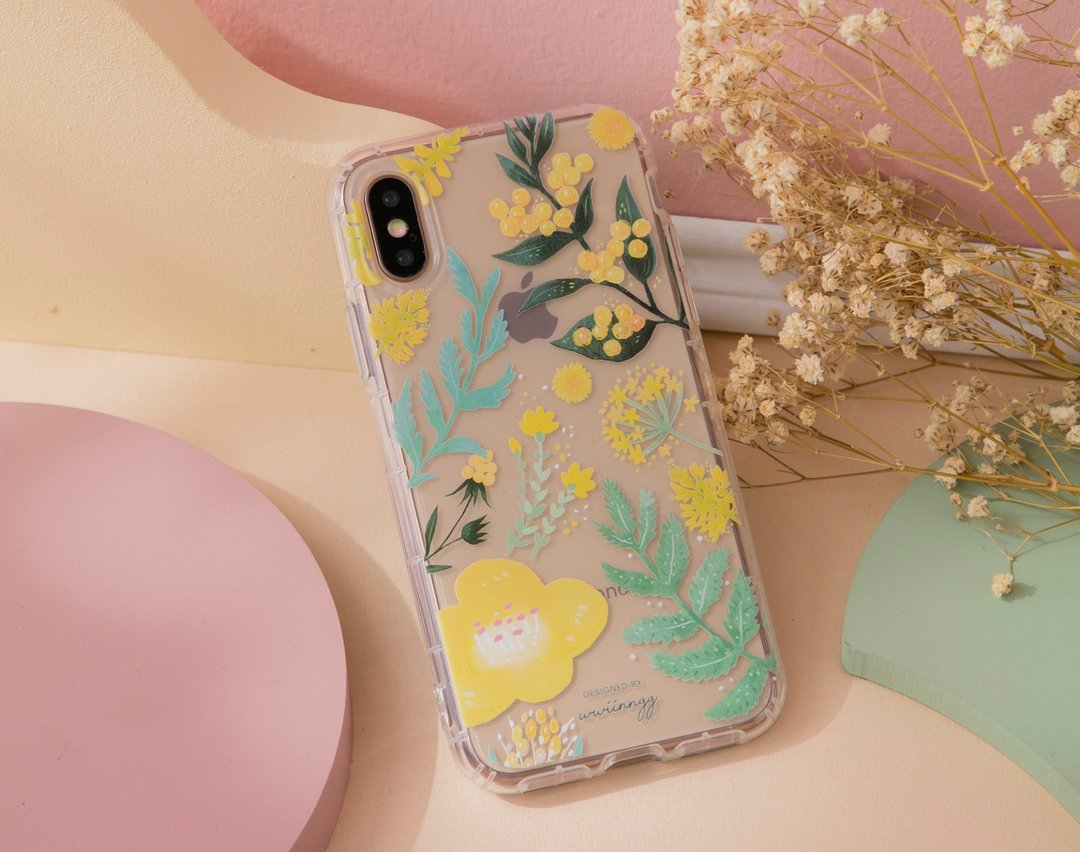 iPhone透明空压手机壳-漫花煦煦 - 手机壳/手机套 - 塑料 黄色