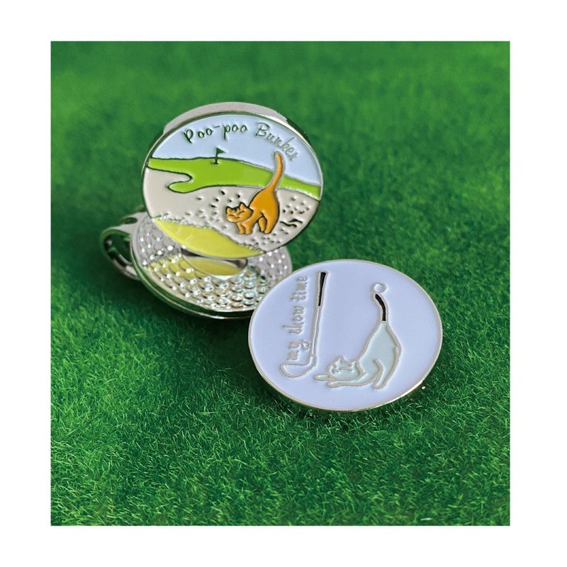 高尔夫球 mark球标和帽夹 设计师专有款式球标 磁吸式帽夹 - 运动配件 - 其他金属 绿色