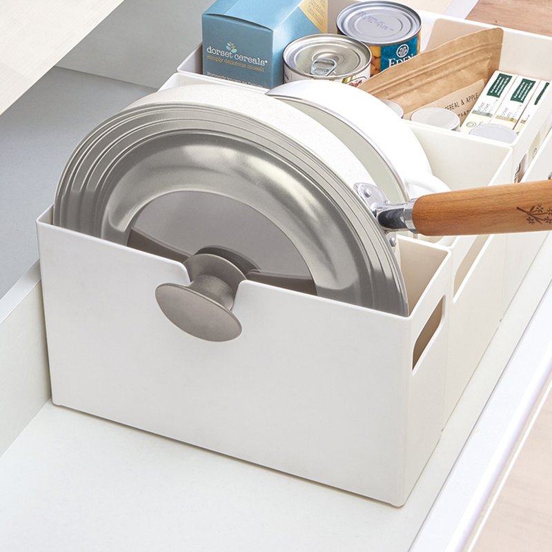 日本天马 厨房系列平口式橱柜抽屉用ABS收纳篮-宽9CM-3入 - 收纳用品 - 塑料 白色