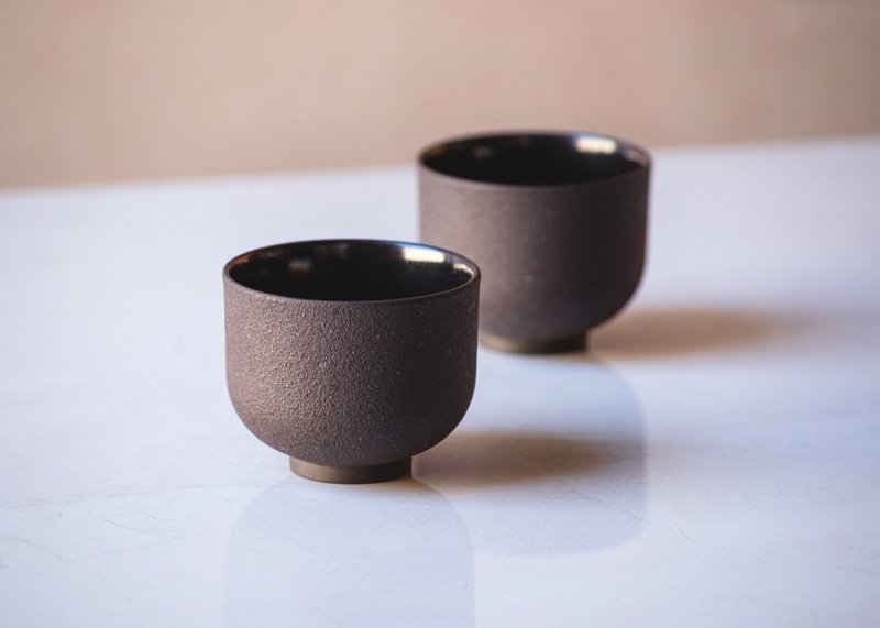 LILO 黑砂 手工陶瓷杯 适用于可塔朵与双份浓缩咖啡 - 其他杯子 - 陶 黑色