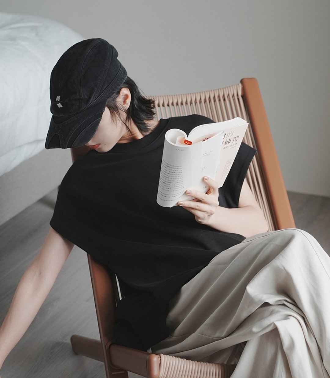 小我独家 低调侧收宽肩大剪裁背心 现货 - 女装背心 - 棉 黑色