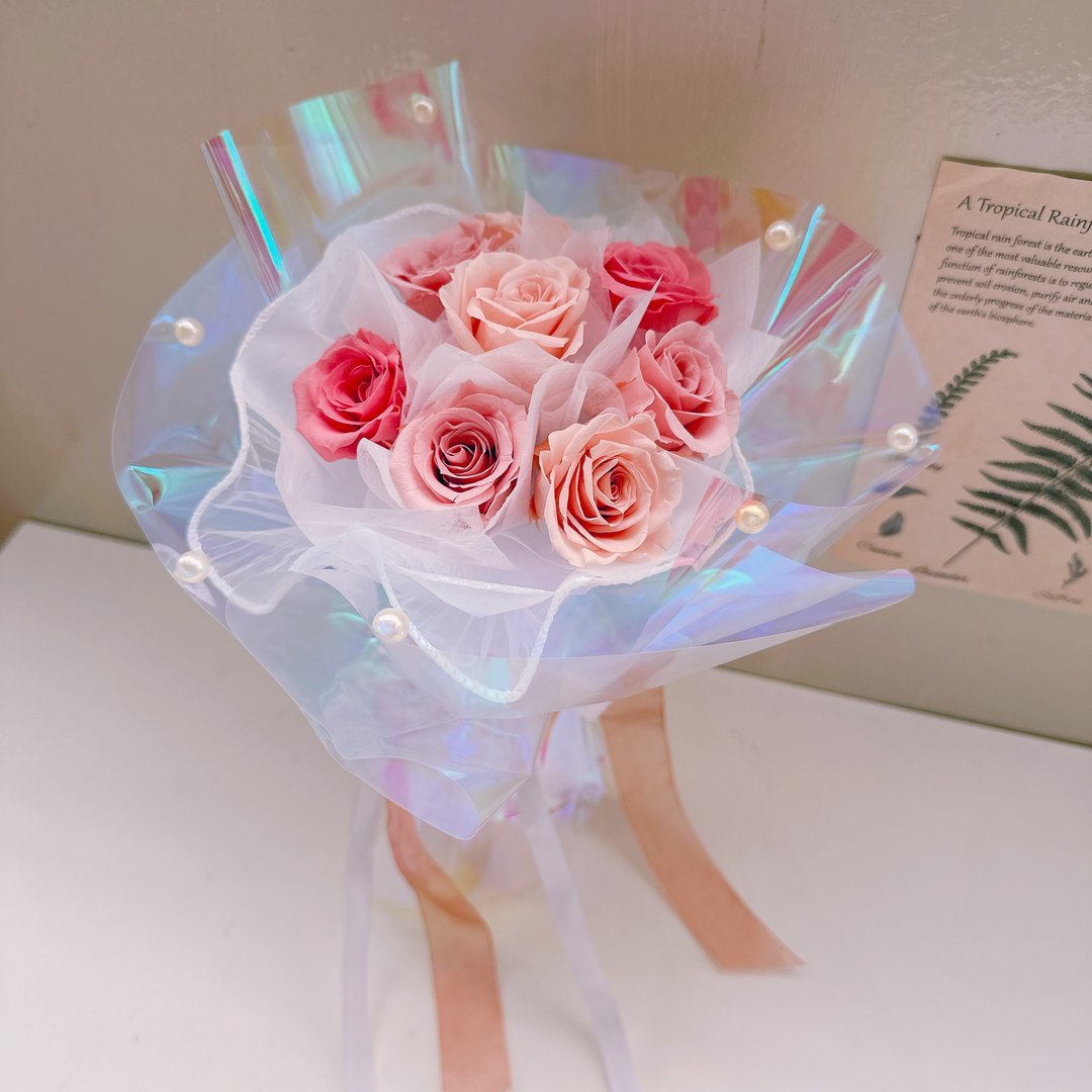 新品 | 爱的光谱、永生花花束、求婚花束、告白花束、生日花束 - 干燥花/捧花 - 植物．花 多色