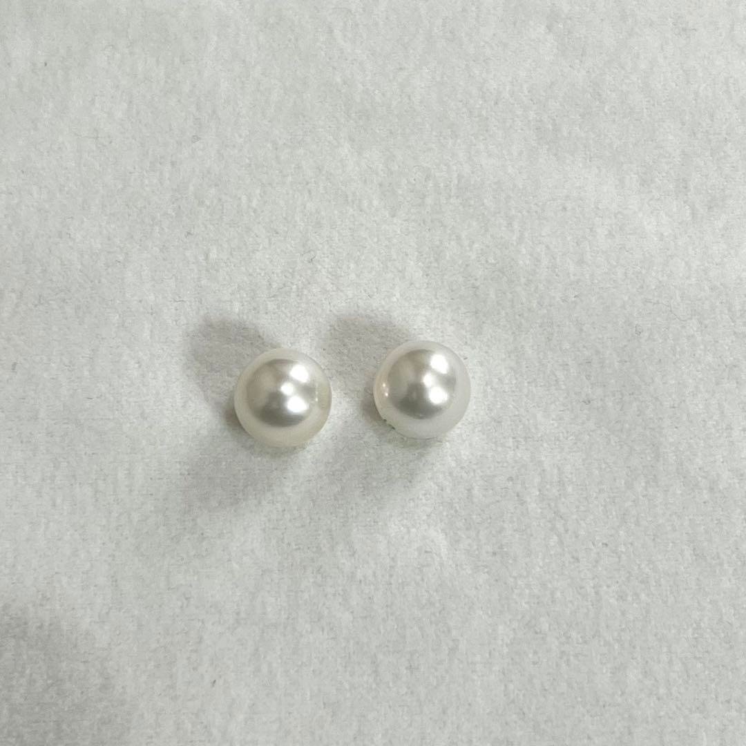 单颗耳针，白唇珍珠，12mm，南洋珍珠，铂金/K18YG，18K/银/K14WG，14K耳夹可选 - 耳环/耳夹 - 珍珠 白色