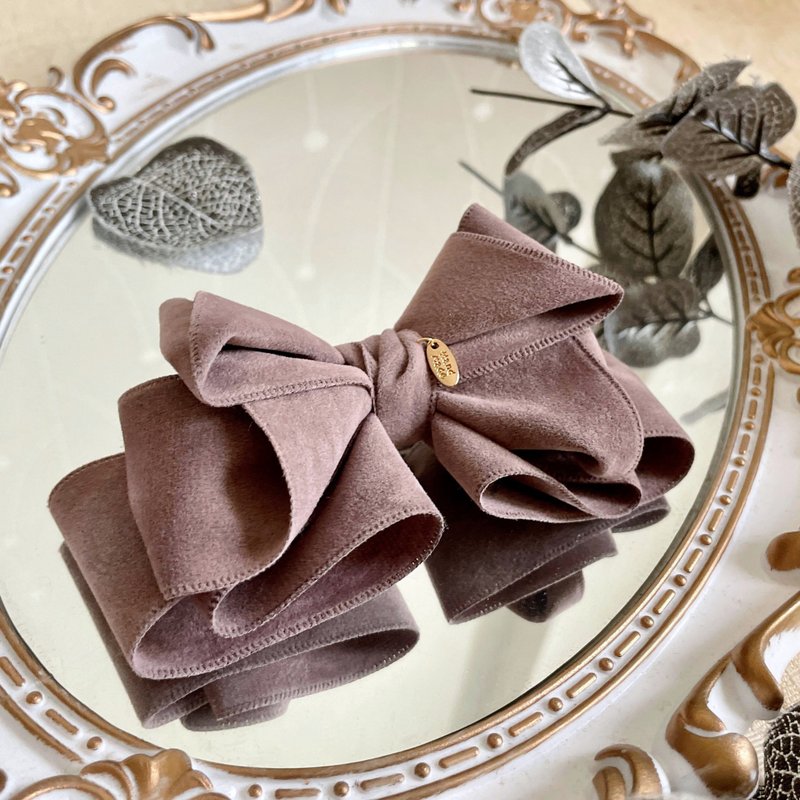 韩国绒蝴蝶结发夹 大肠圈 发圈 抓夹发梳 香蕉夹鲨鱼夹边夹马尾 - 发饰 - 其他材质 紫色