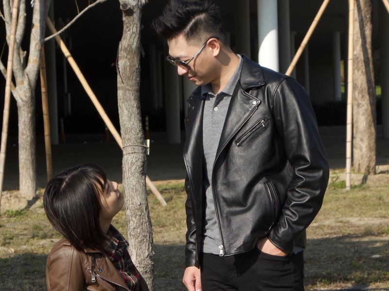 【PatrZiv Leathers】经典黑双翻领骑士男 - 男装外套 - 真皮 黑色