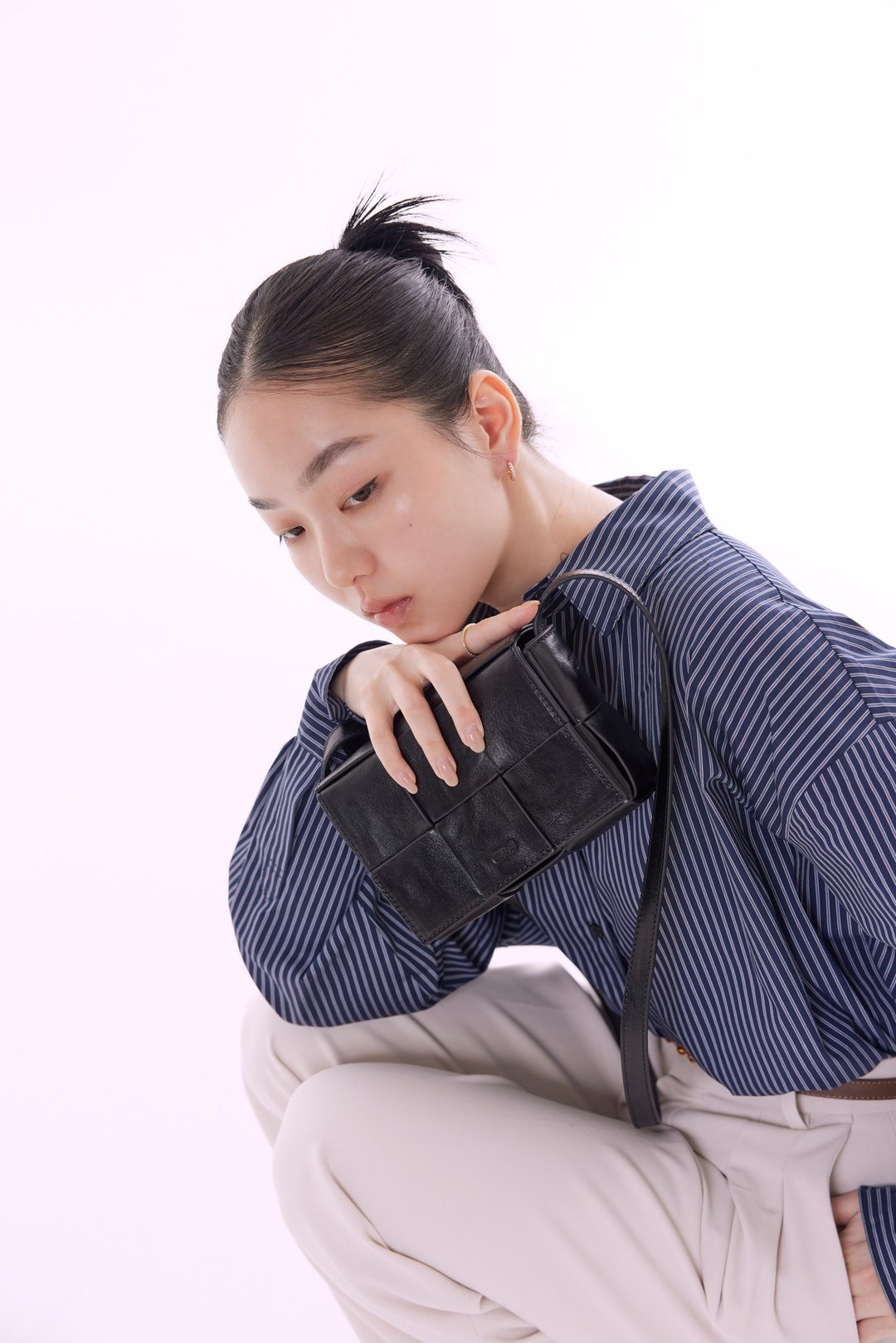 MAEVE编织斜背包-S - 侧背包/斜挎包 - 真皮 黑色