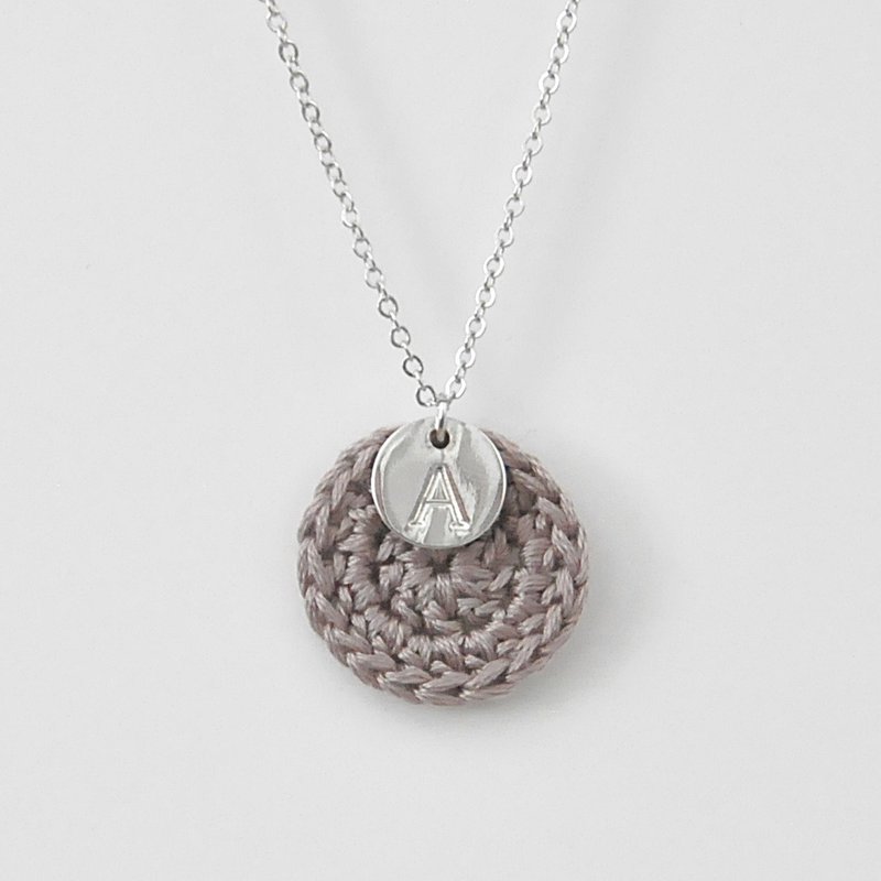 【订制】你的专属 *幸福年轮* 项链 小圆圈 英文字母 温暖系列 - 项链 - 绣线 紫色