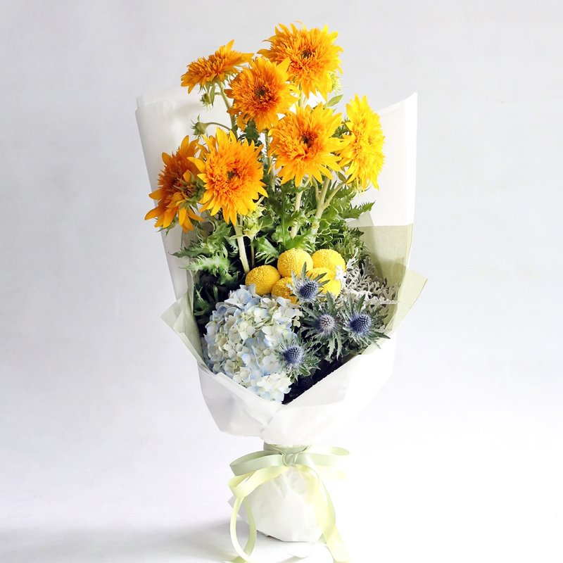 仲夏 毕业花束 - 干燥花/捧花 - 植物．花 橘色