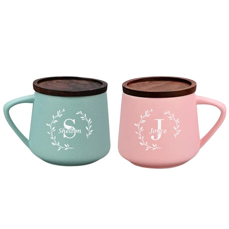 【定制化】陶瓷杯子带盖水杯创意马克杯订制logo文字 - 咖啡杯/马克杯 - 陶 