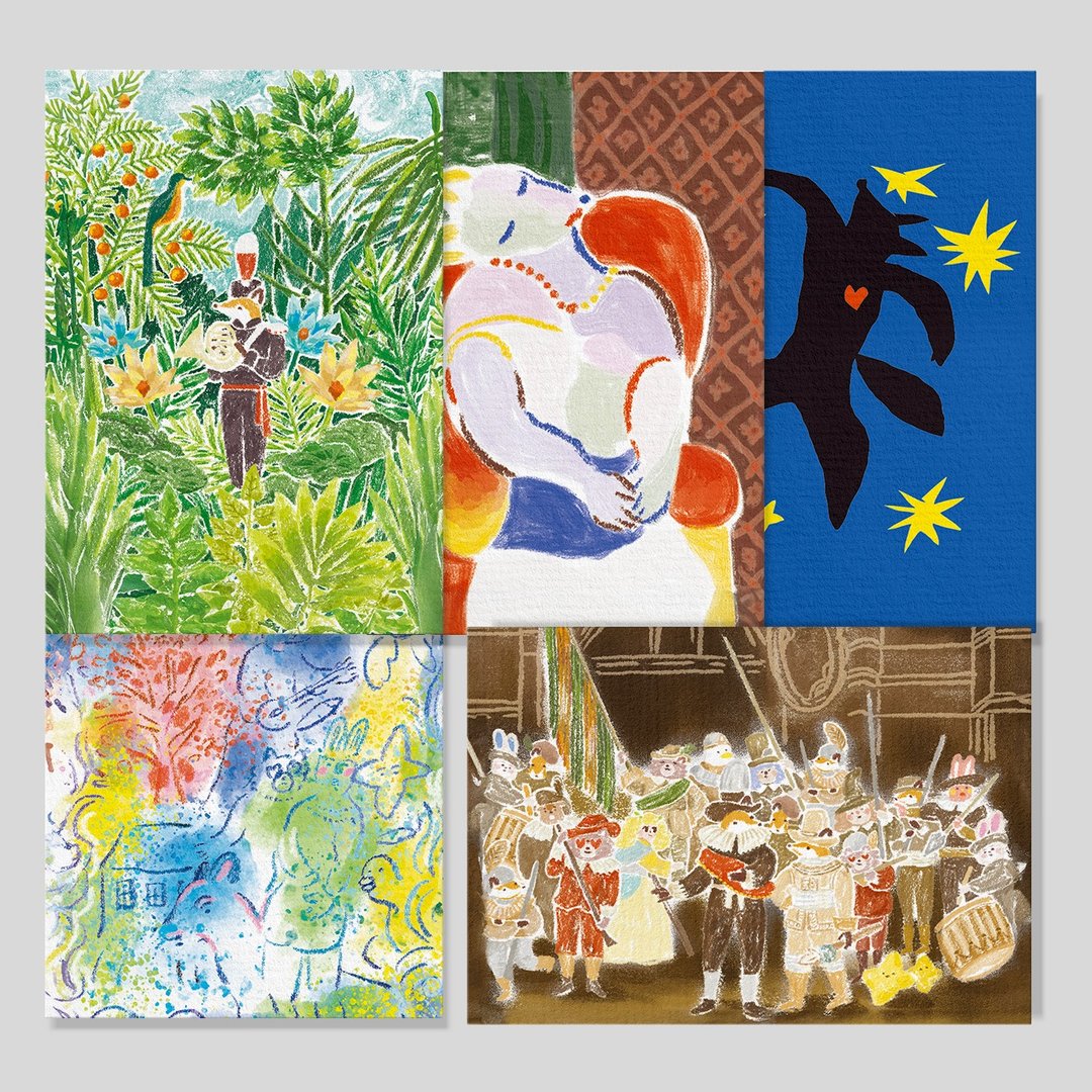 狐吉博物馆 Huchii Museum 系列 | 明信片组 - 卡片/明信片 - 纸 