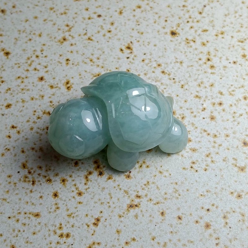 J0234天然翡翠A货 . 冰种湖水乌龟宝宝.健康.摆件. - 摆饰 - 玉石 