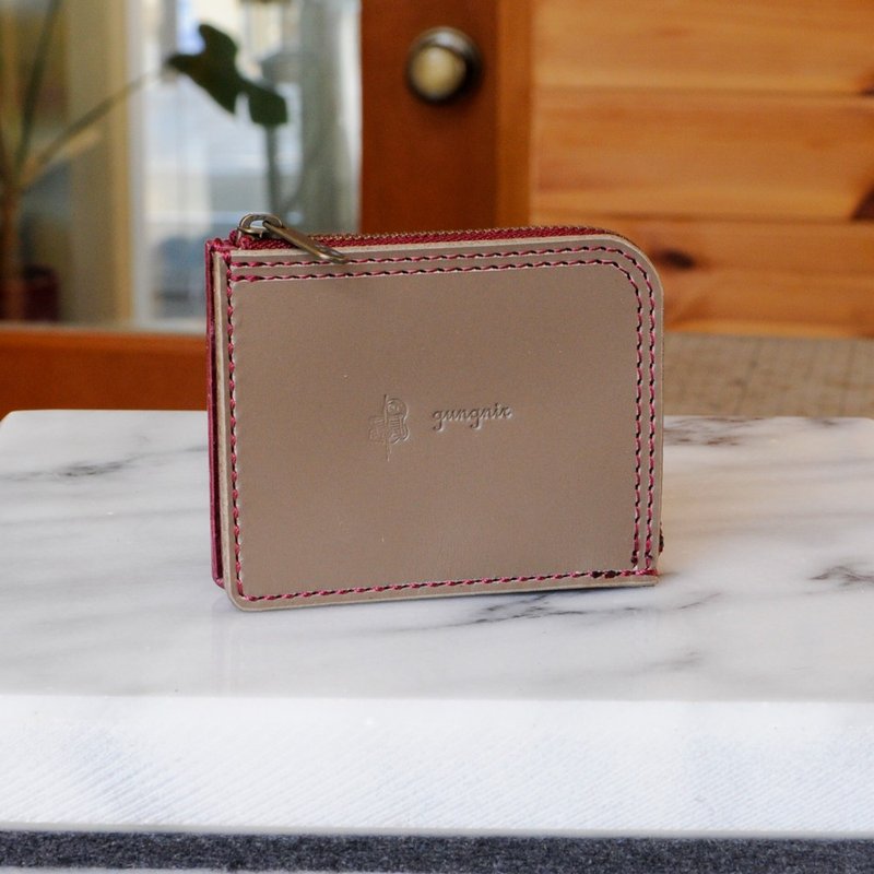 L-shaped zipper coin case B No.3 Buttero - 零钱包 - 真皮 多色