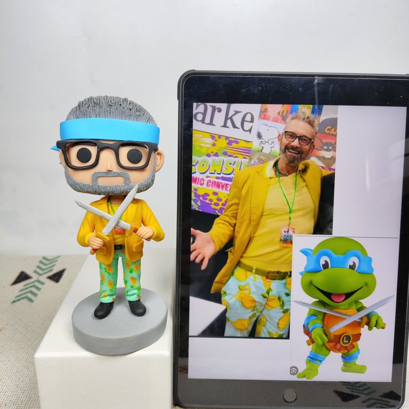 纯手工定制美国Funko Pop 自画肖像公仔娃娃男朋友老公生日礼物 - 玩偶/公仔 - 粘土 多色