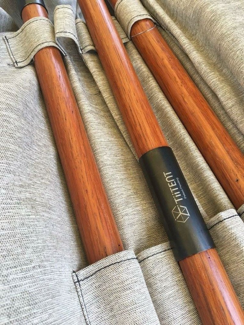 TiiTENT 木营柱 - 露营用品 - 木头 咖啡色