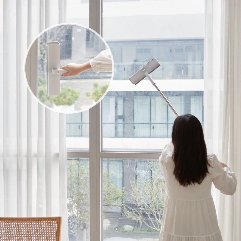 多用途干湿两用玻璃擦窗器(极光灰) - 其他 - 塑料 白色