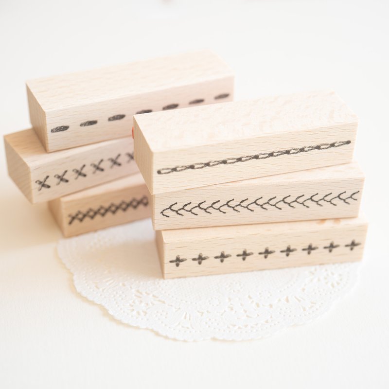 印章 - 刺绣针脚 - 印章/印台 - 橡胶 咖啡色